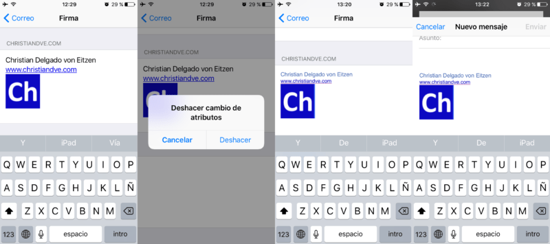Come usare la formattazione rich text nella tua firma e-mail iOS